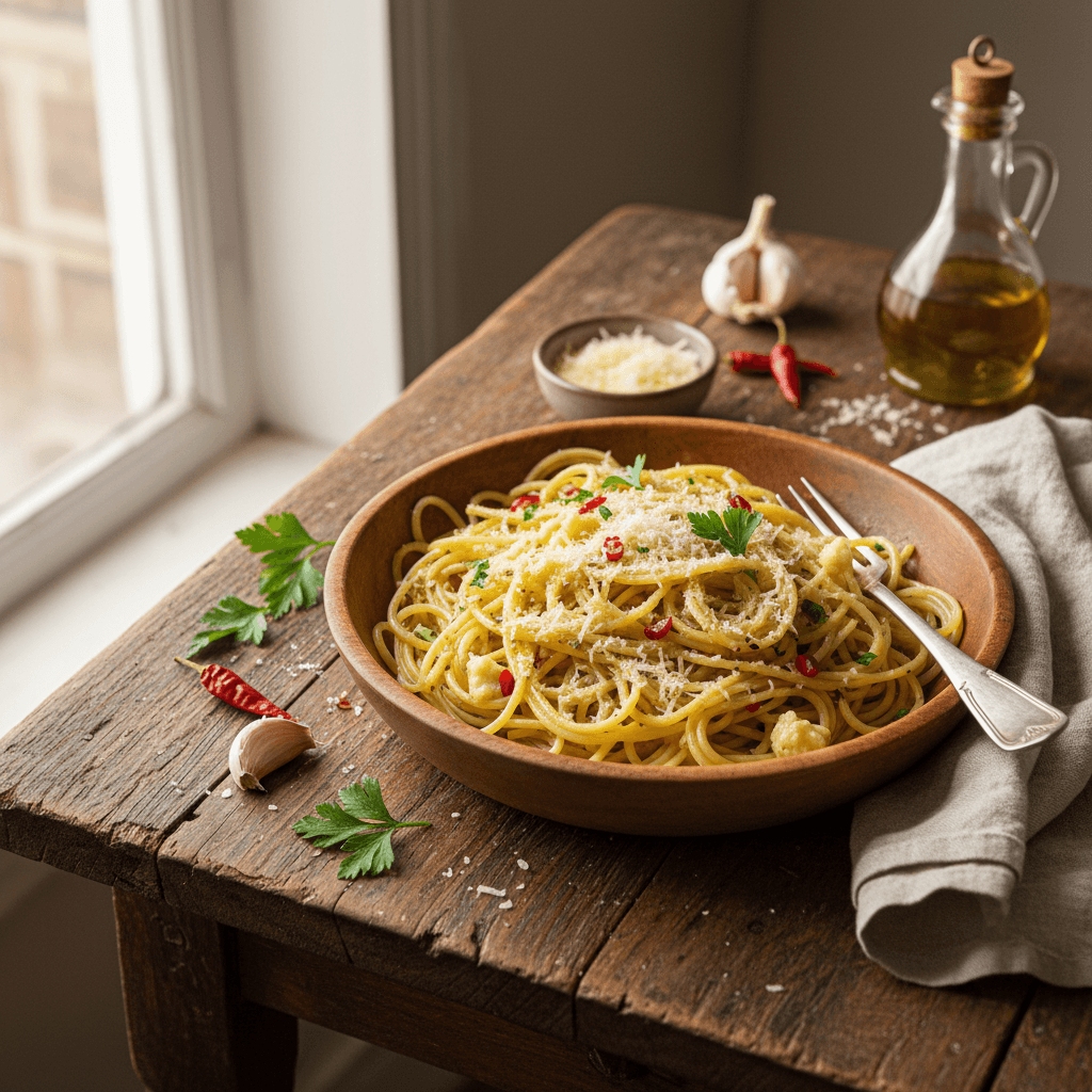 Pasta Aglio e Olio (Garlic and Oil)