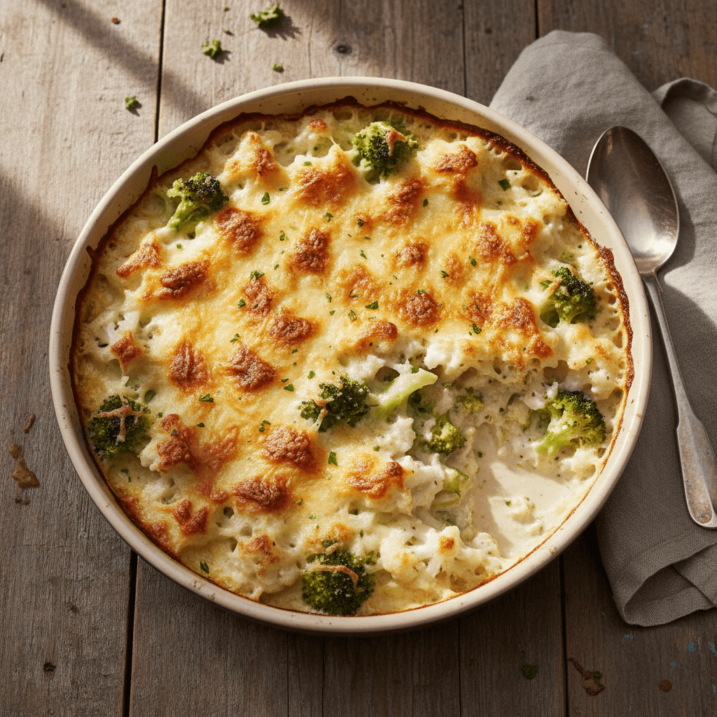 Cauliflower and Broccoli Gratin