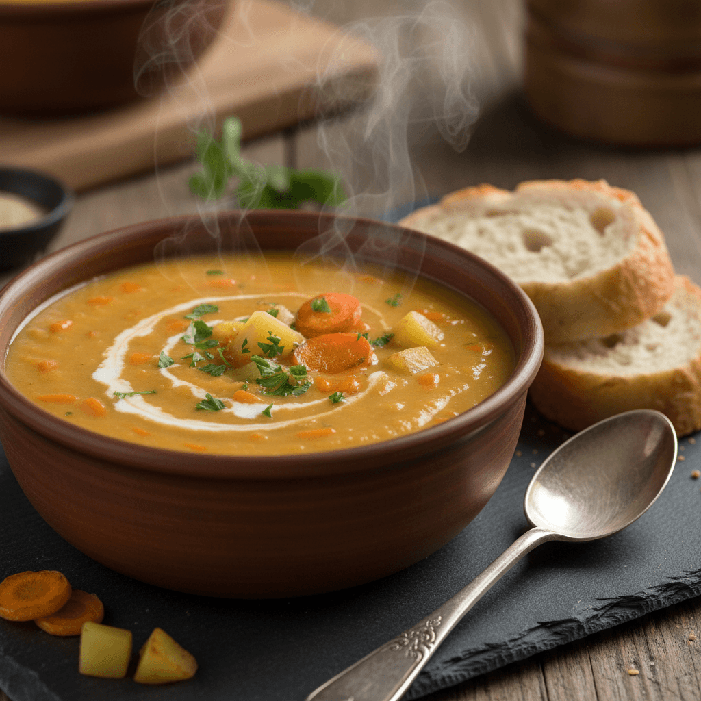 Soupe réconfortante carotte et pomme de terre