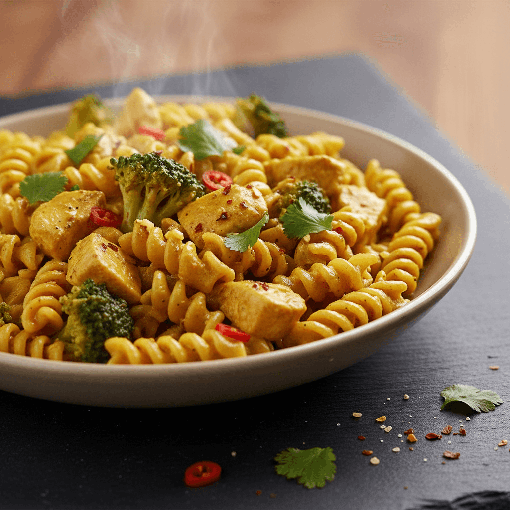 Pâtes Curry Poulet et Brocoli