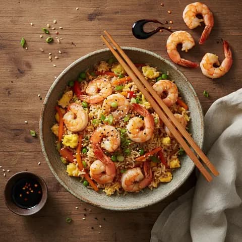 Riz Frit aux Crevettes