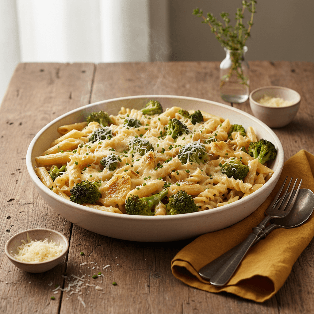 Nudeln mit Gruyère und Brokkoli