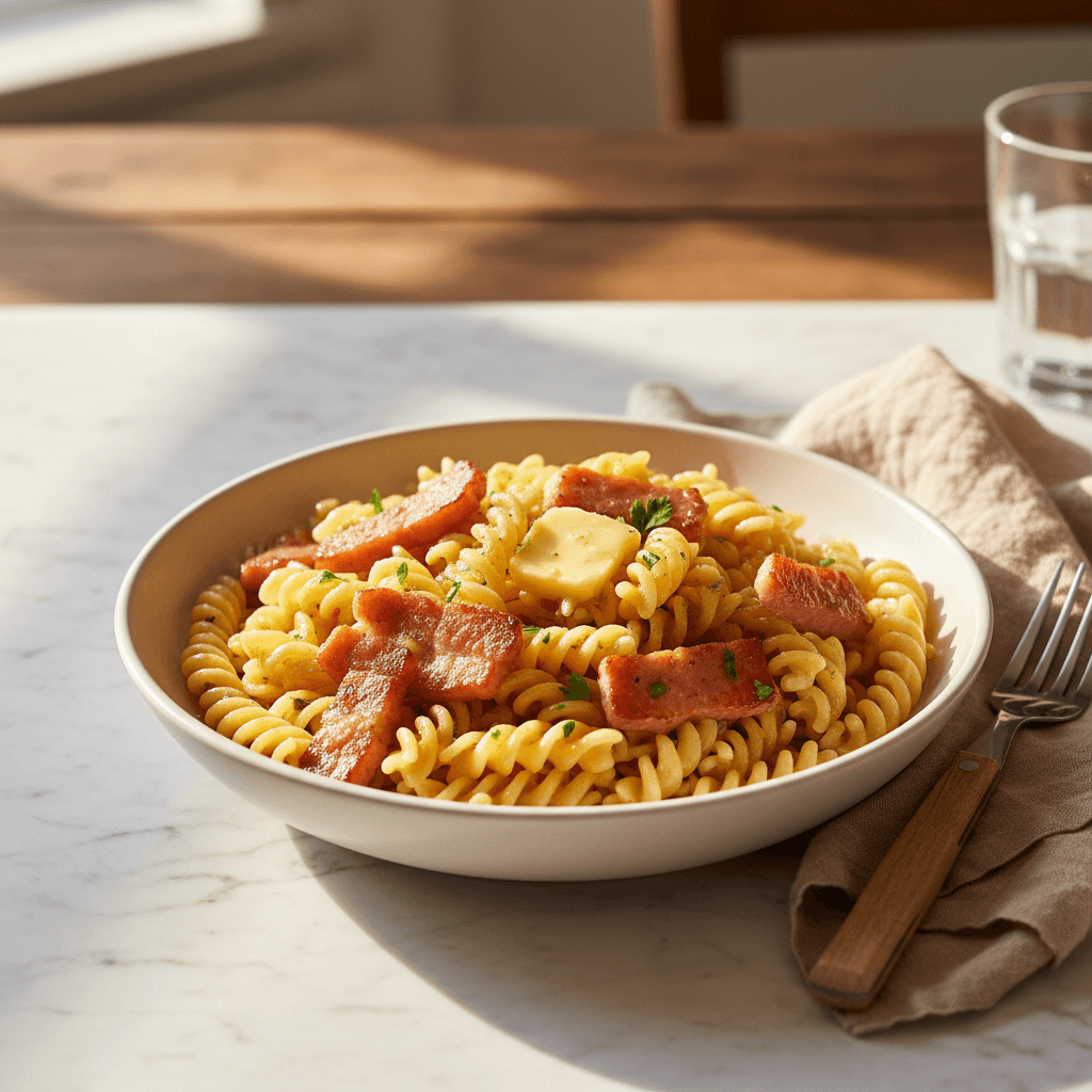 Pâtes au Jambon et Beurre