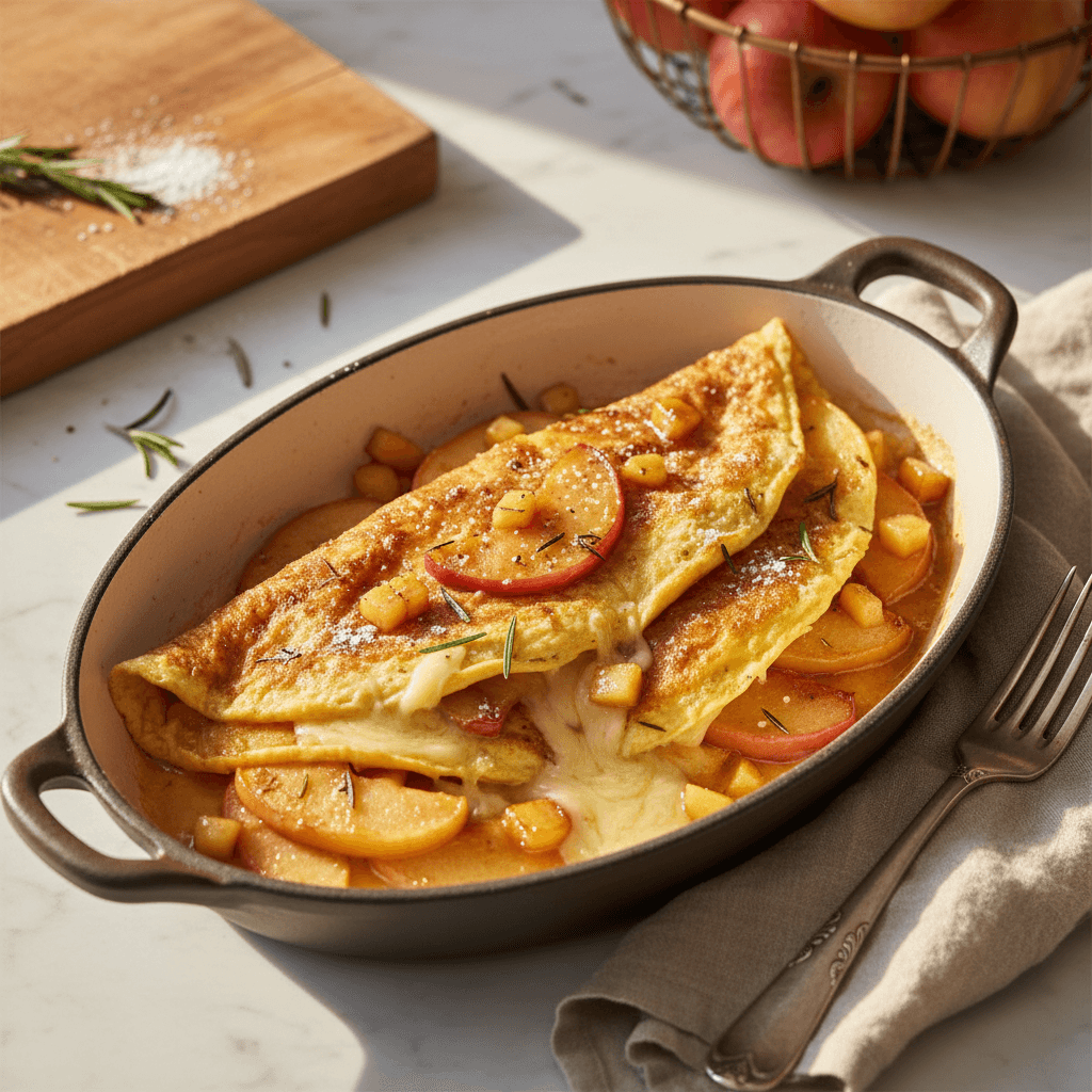 Omelette aux Pommes et Gruyère