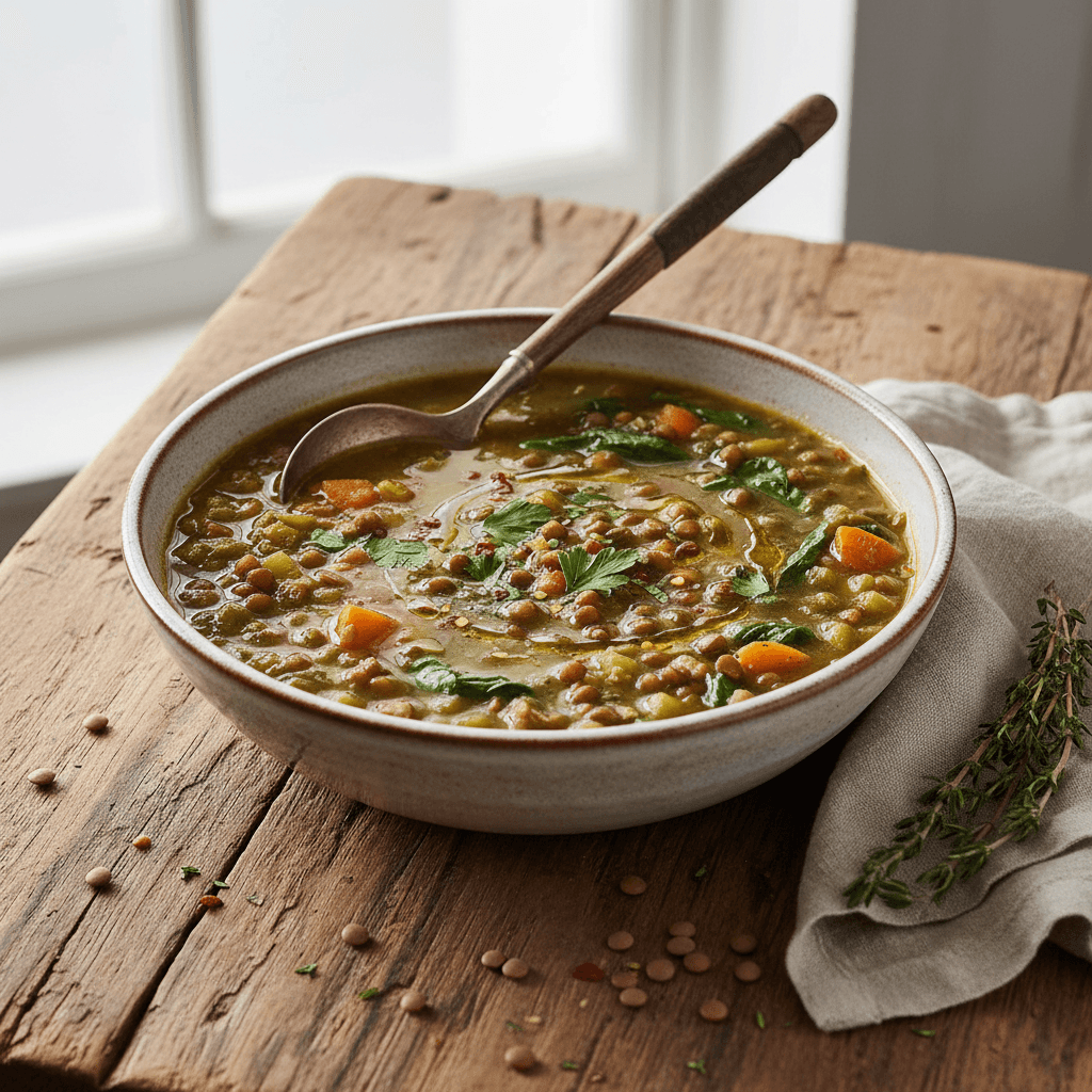 Lentil and Spinach Soup