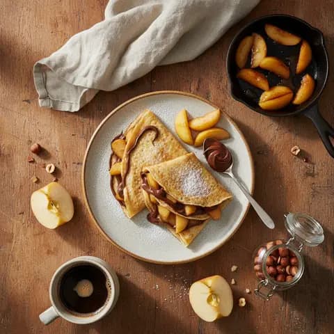 Crêpes gourmandes aux pommes et Nutella