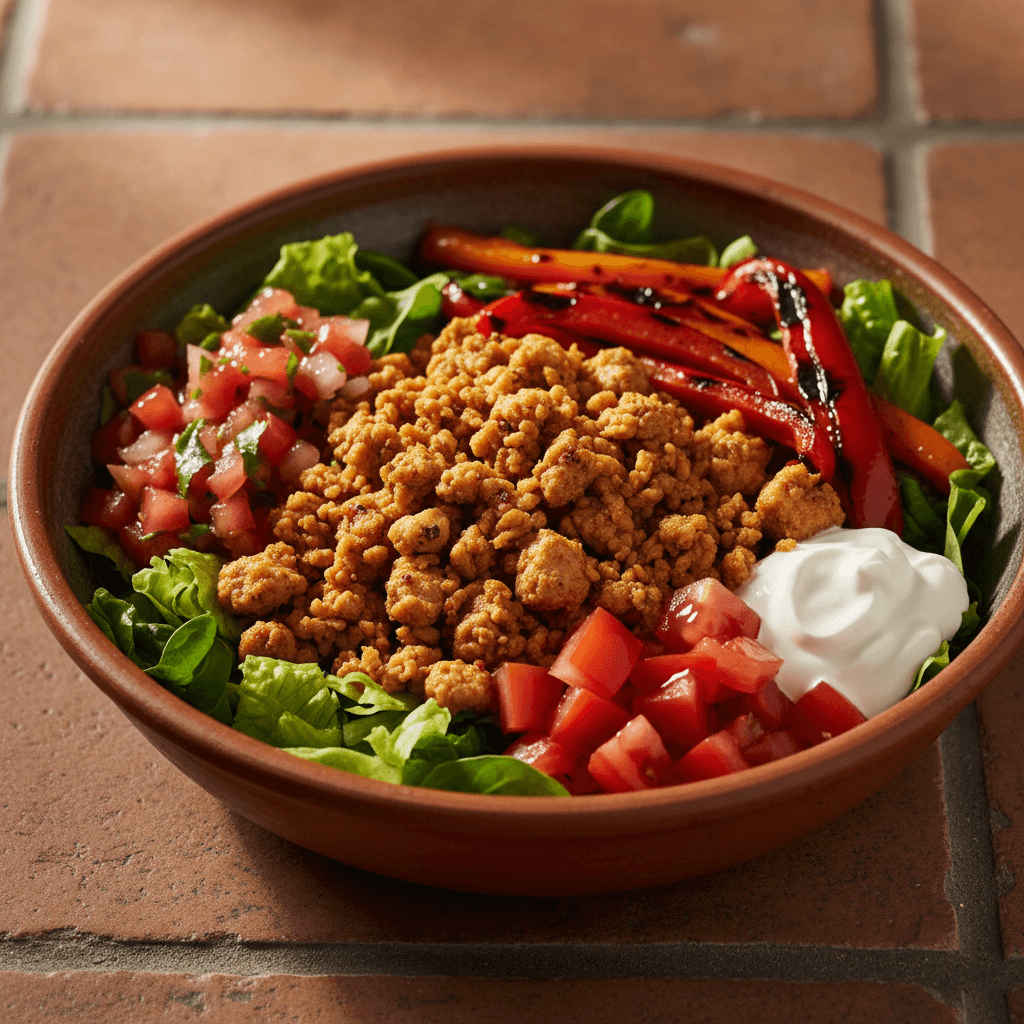 Burrito bowl à la dinde et salsa mexicaine