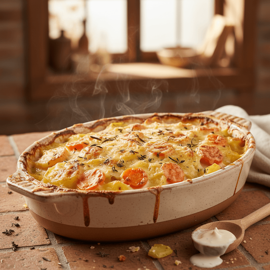 Gratin de Pommes de Terre et Carottes