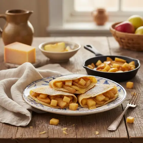 Crêpes Bretonnes Sucrées aux Pommes