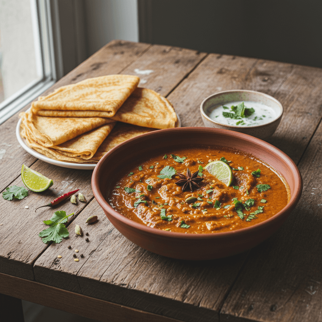 Vegetarian Indian Curry with Semolina
