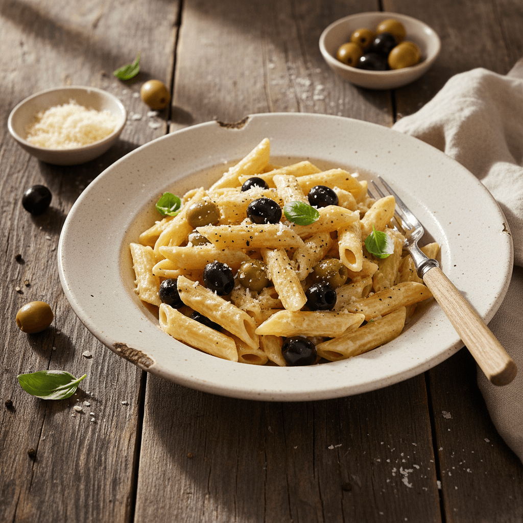 Vegetarian Penne Carbonara