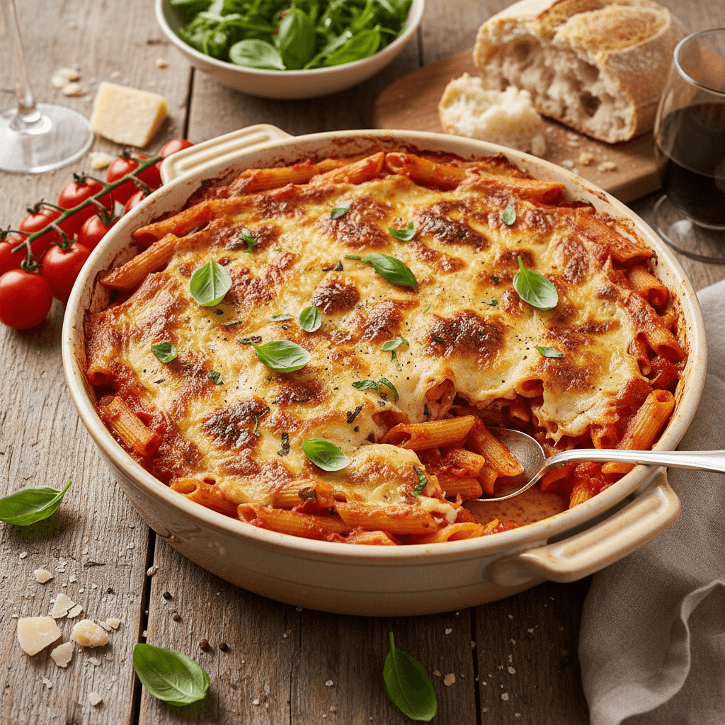 Penne Tomato Gratin