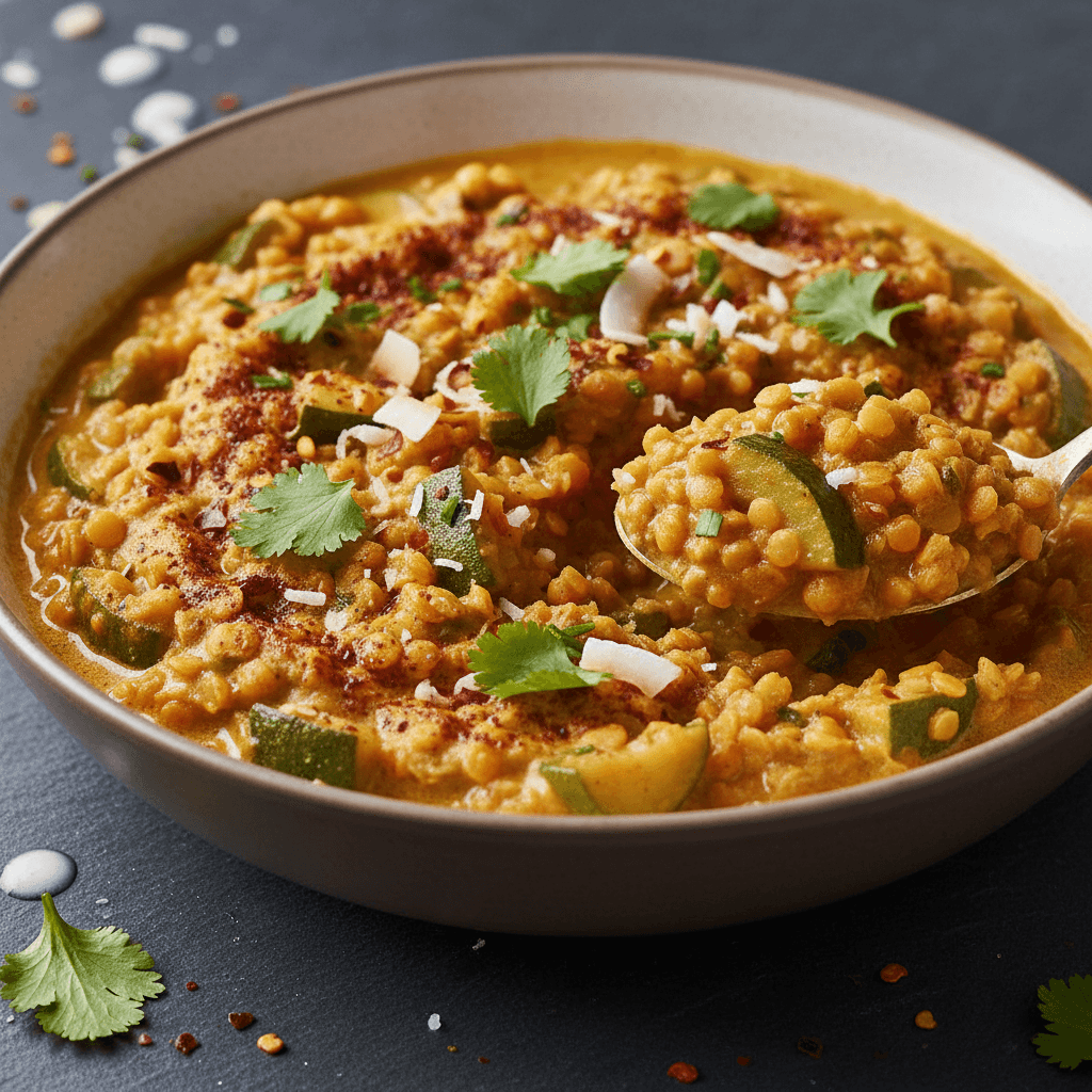 Curry de courgettes et lentilles corail