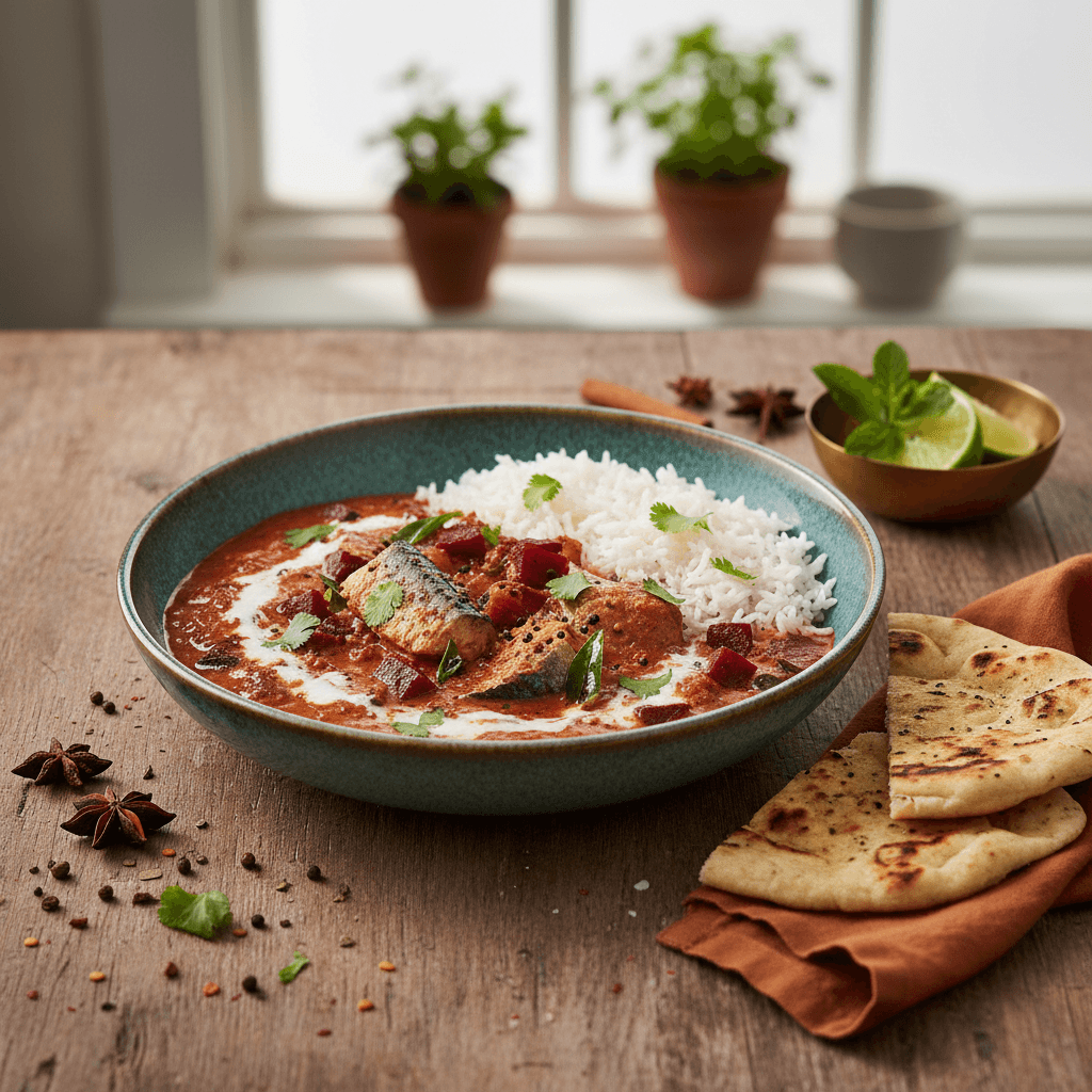 Curry de Maquereau et Betteraves