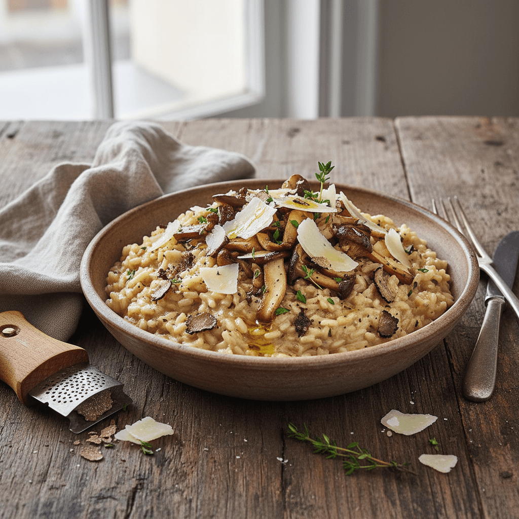Risotto with Truffle and Mushrooms
