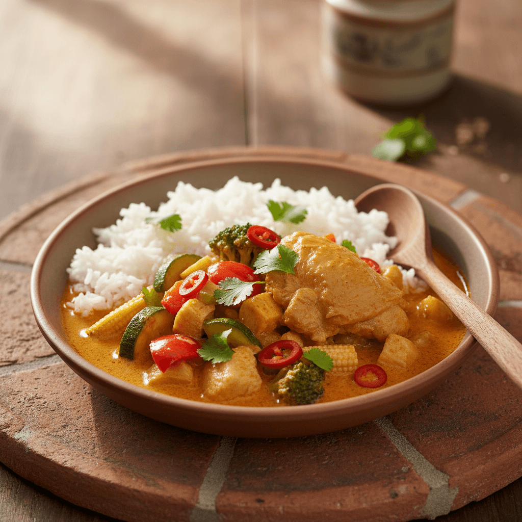 Curry Thaï aux Légumes et Poulet
