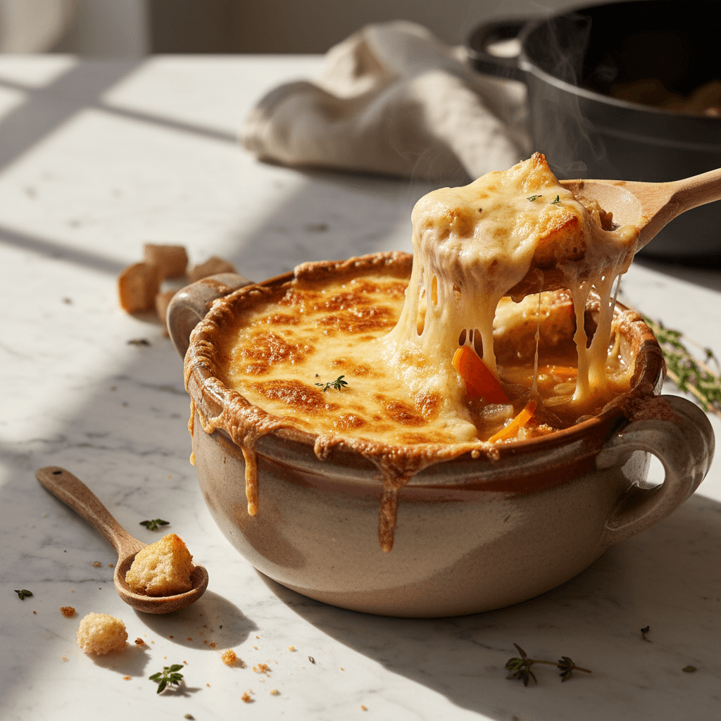 Soupe à l'Oignon Gratinée