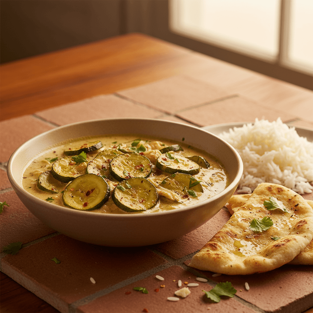 Curry de Courgettes au Lait de Coco