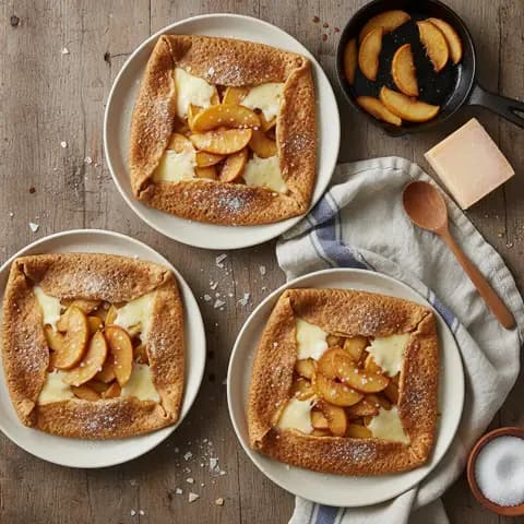 Crêpes Bretonnes Sucrées aux Pommes et Comté