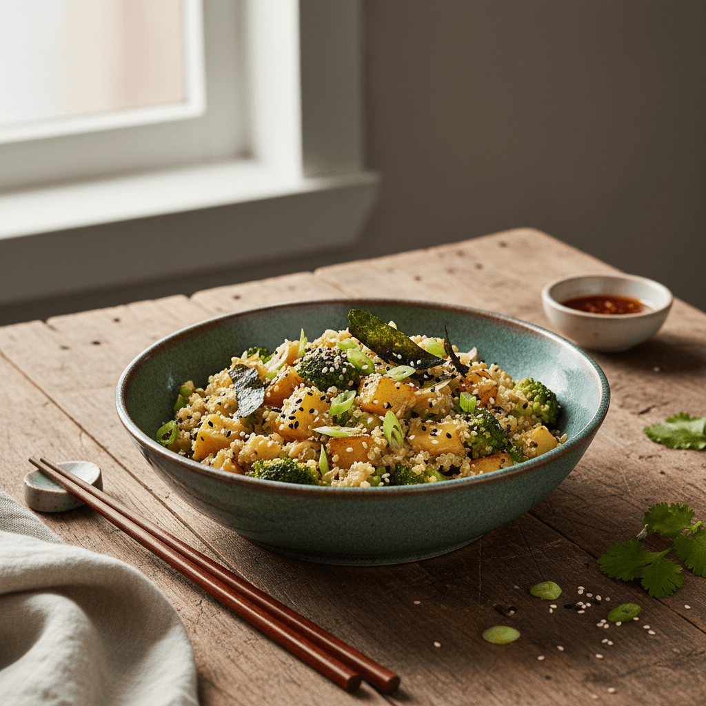 Asian-Inspired Risotto with Broccoli and Potatoes