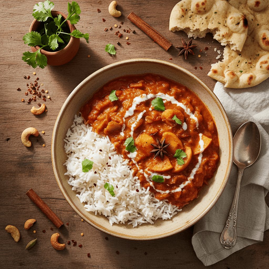 Curry Indien Végétarien à la Tomate et Pommes