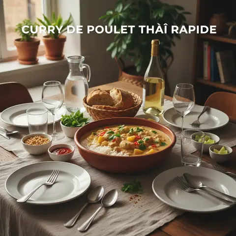 Curry de Poulet Thaï Rapide