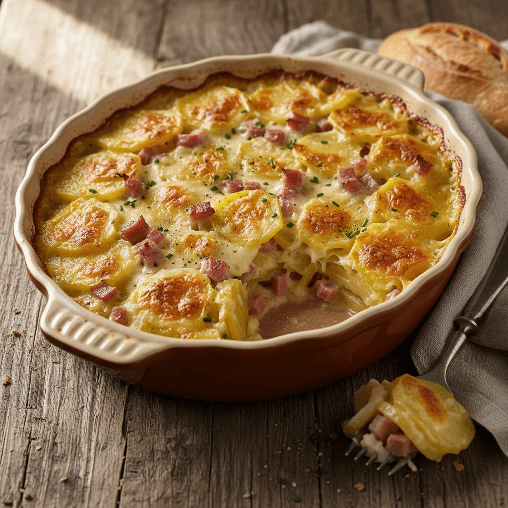Kartoffel-Schinken-Gratin