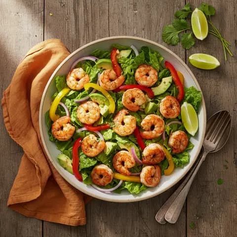 Salade mexicaine de crevettes à l'avocat