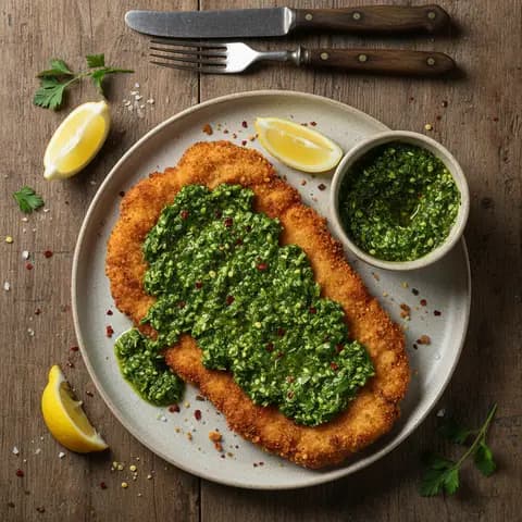 Milanesa de Ternera con Chimichurri