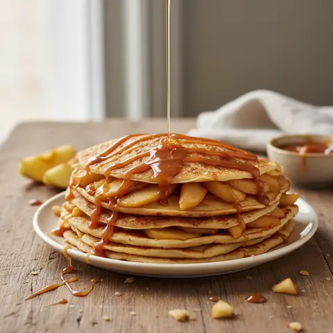 Crêpes Bretonnes Sucrées aux Pommes et Caramel