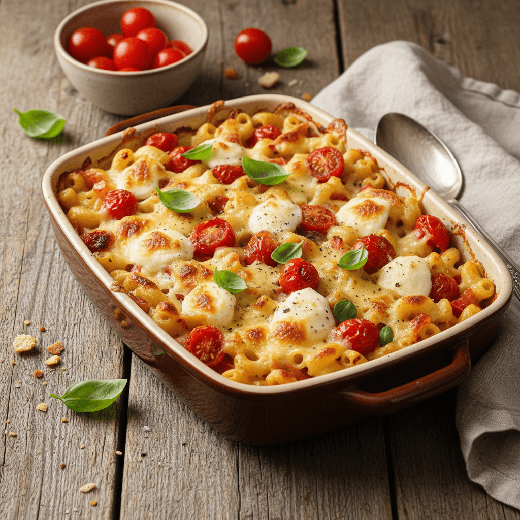 Muschelnudel-Tomaten-Auflauf