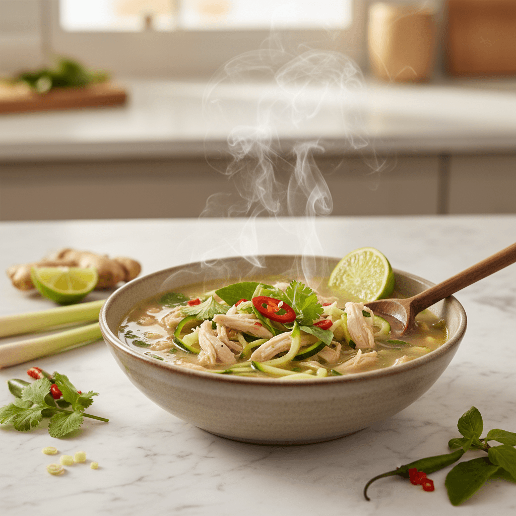 Soupe poulet-coco à la citronnelle vietnamienne