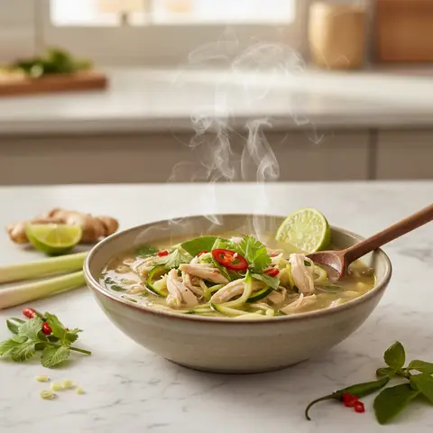 Soupe poulet-coco à la citronnelle vietnamienne