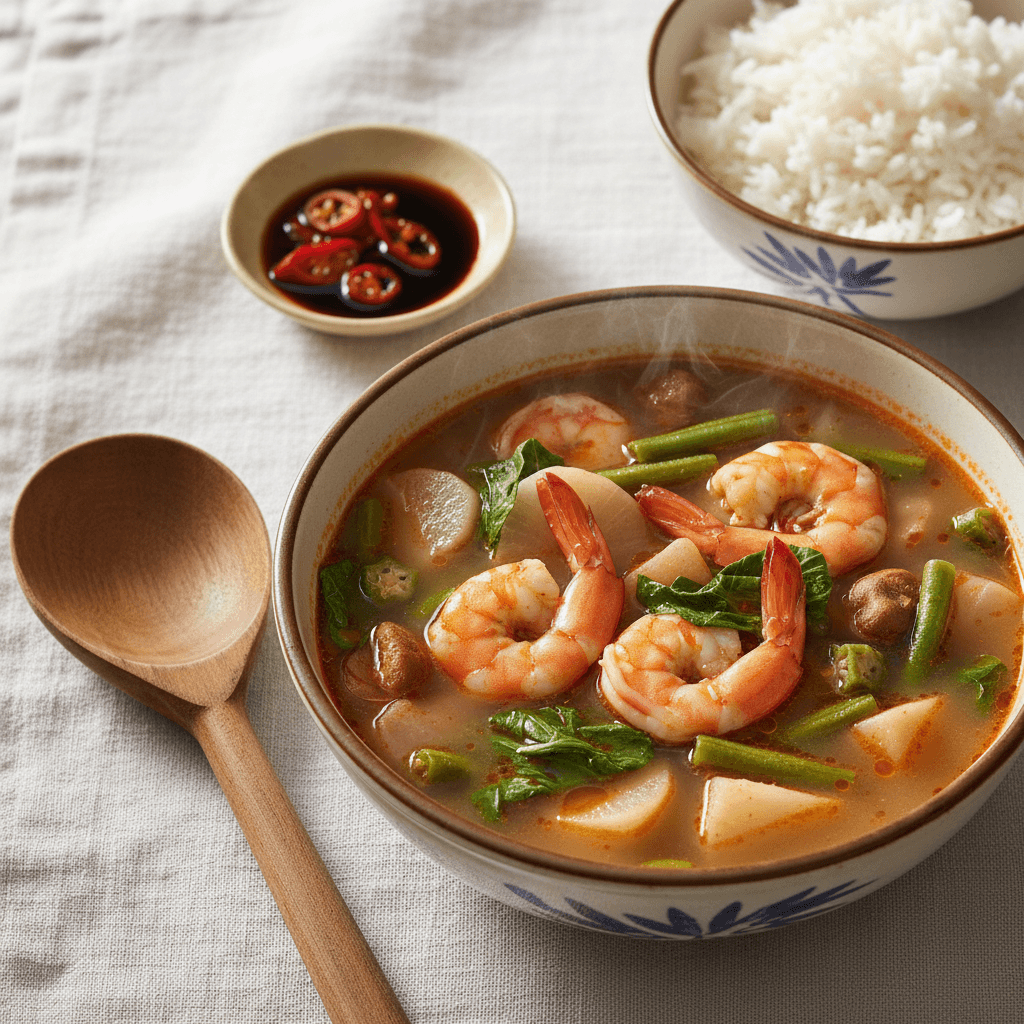 Sinigang (Bouillon Aigre aux Crevettes Philippin)