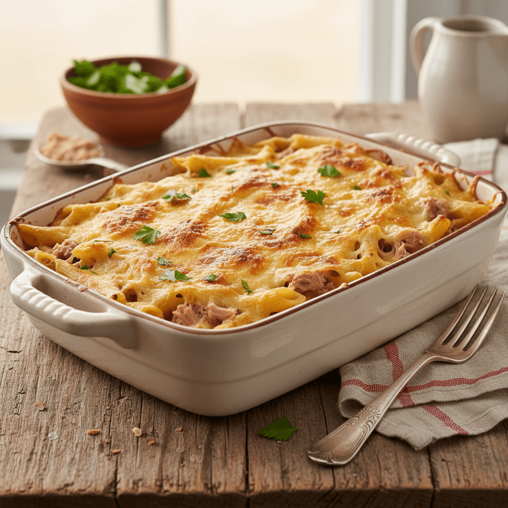 Gratins de Pâtes au Thon et Gruyère