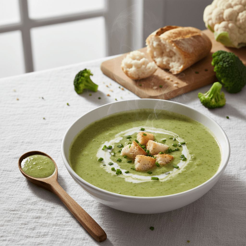 Soupe Veloutée Chou-fleur et Brocoli