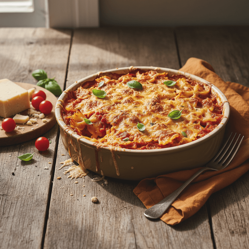 Pasta Gratin with Tomatoes and Gruyère