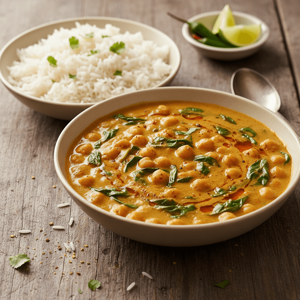 Curry de Pois Chiches et Épinards à l'Indienne