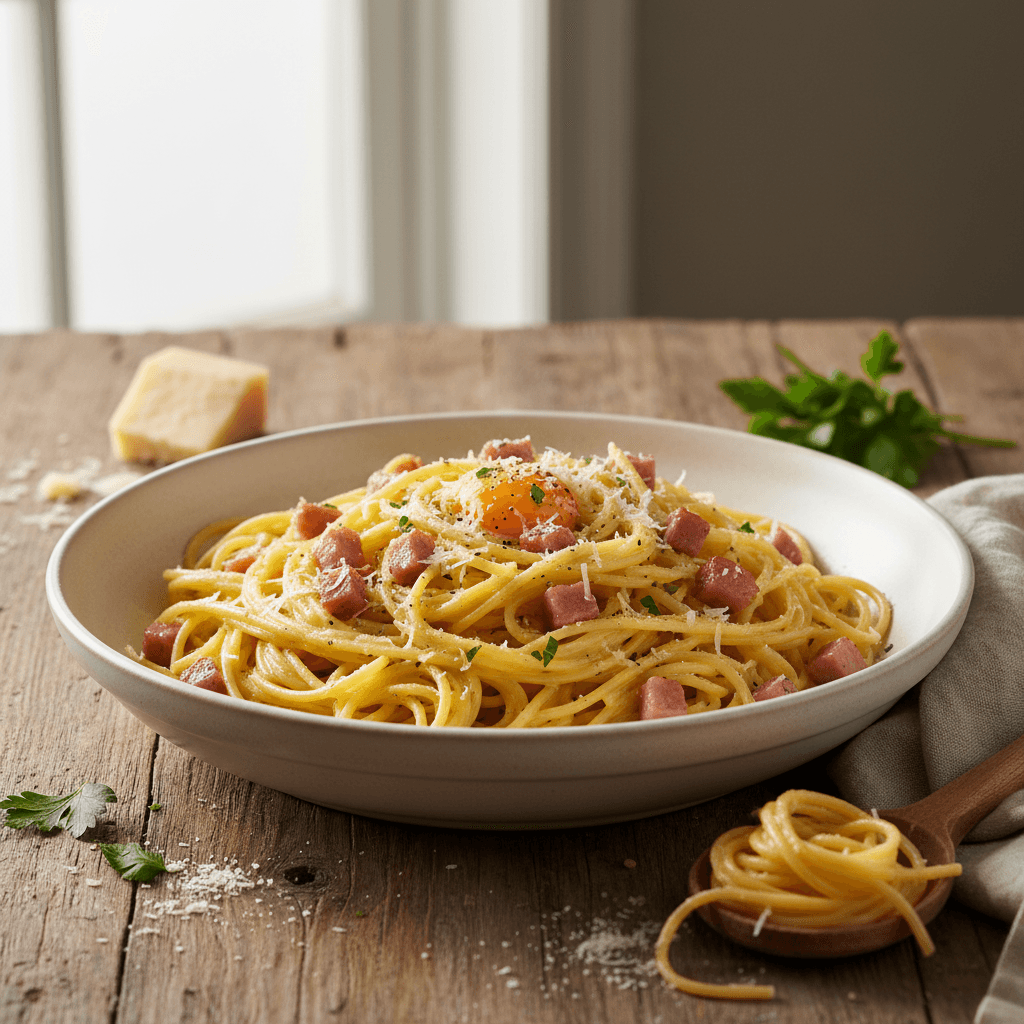 Simplified Carbonara Pasta