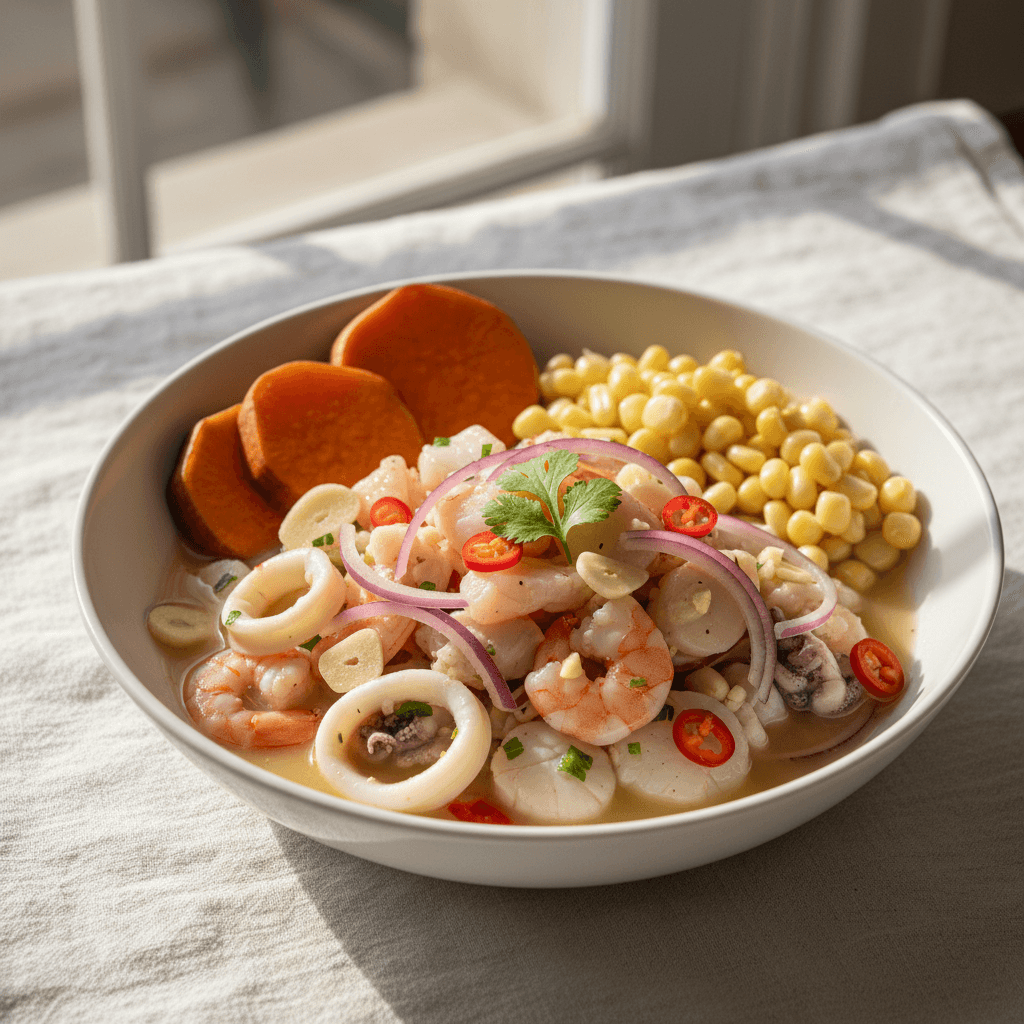 Ceviche Péruvien aux Fruits de Mer