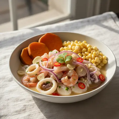 Ceviche Péruvien aux Fruits de Mer