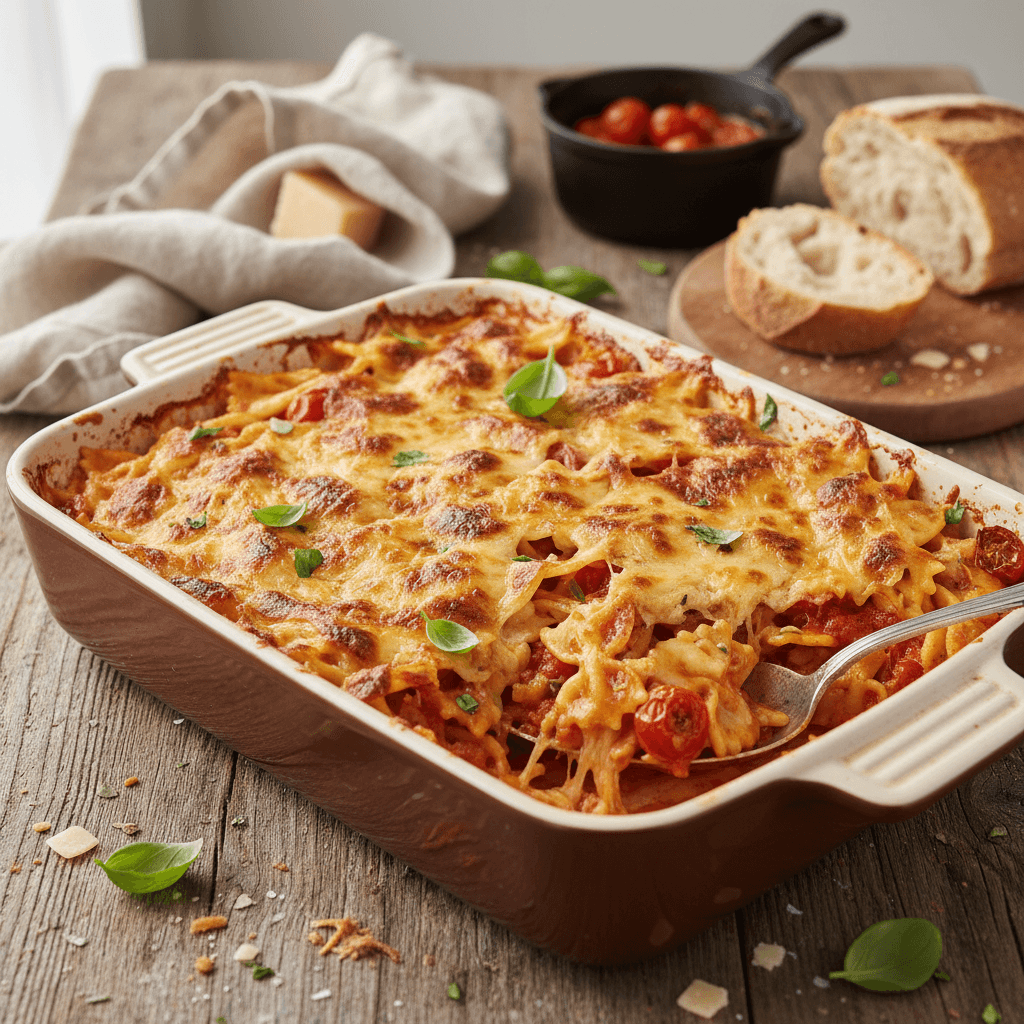 Gratin de Pâtes au Comté et Tomates