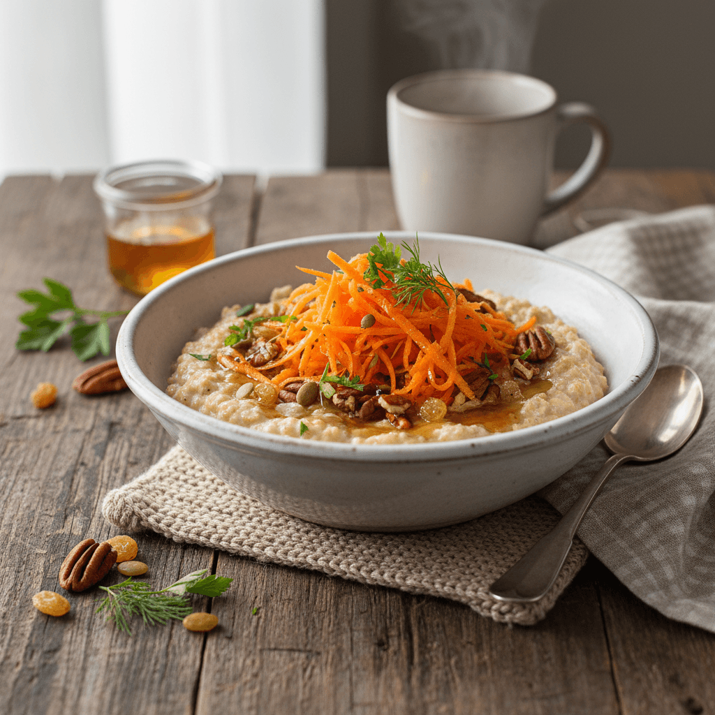 Porridge aux carottes râpées