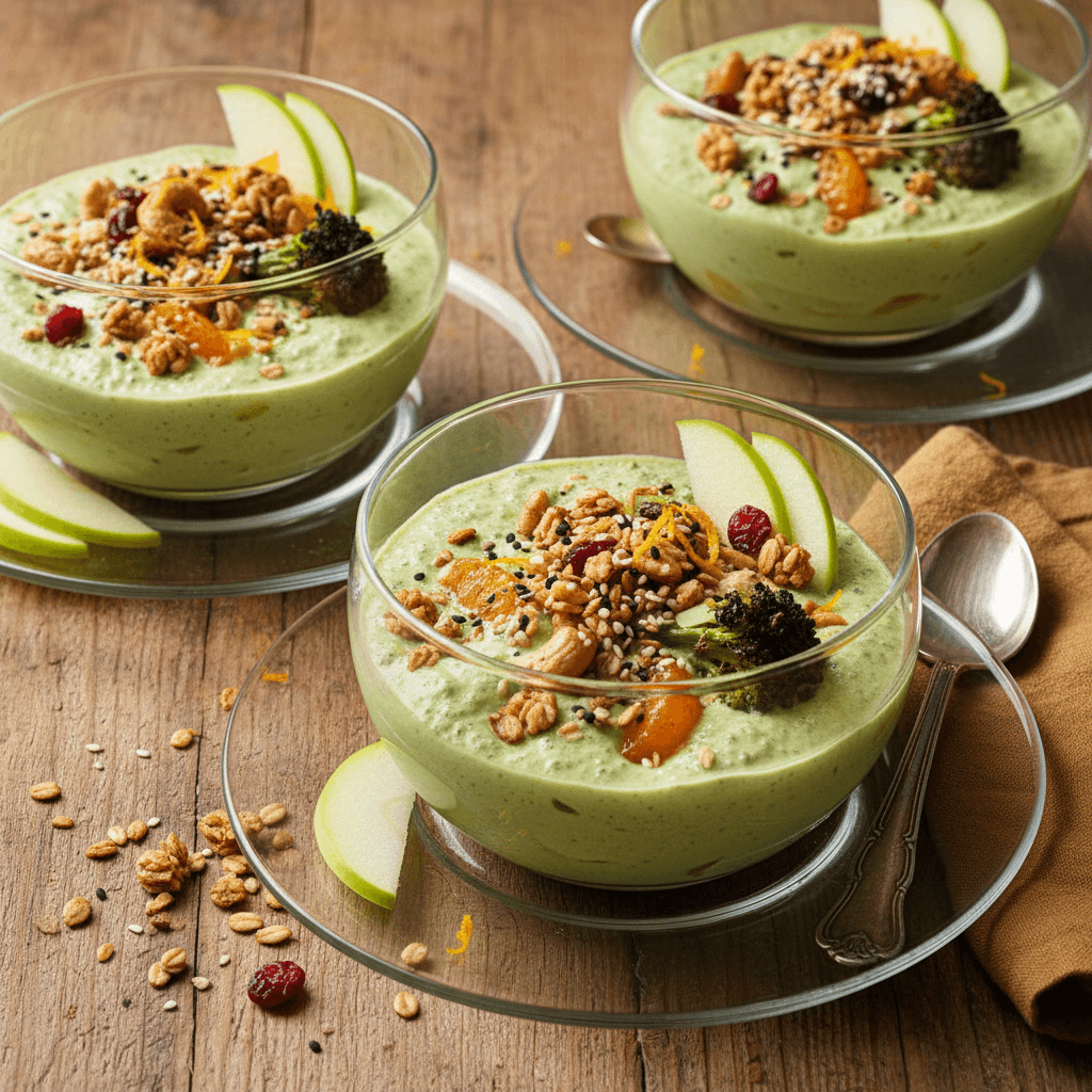 Creative Velouté: Apple, Clementine, and Broccoli Espuma with Sweet-Savory Granola