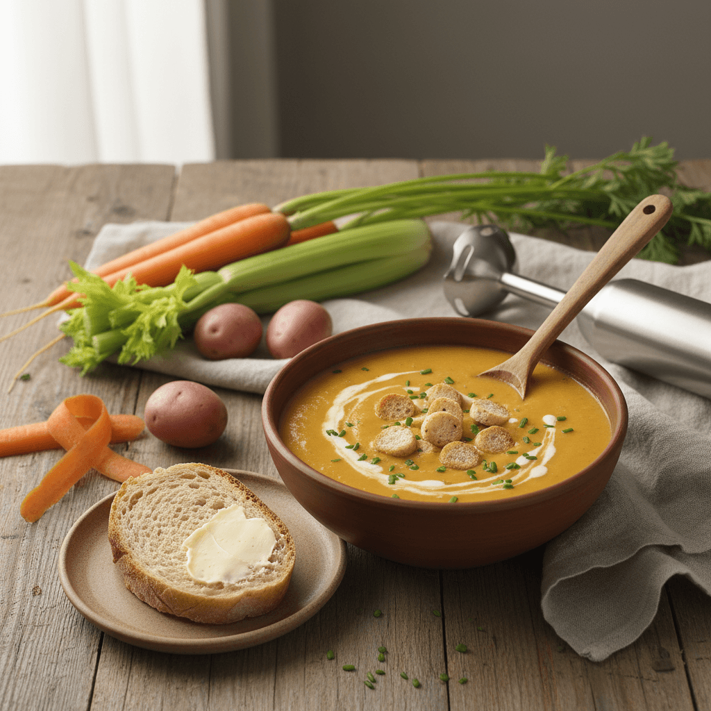 Carrot, Celery and Potato Soup