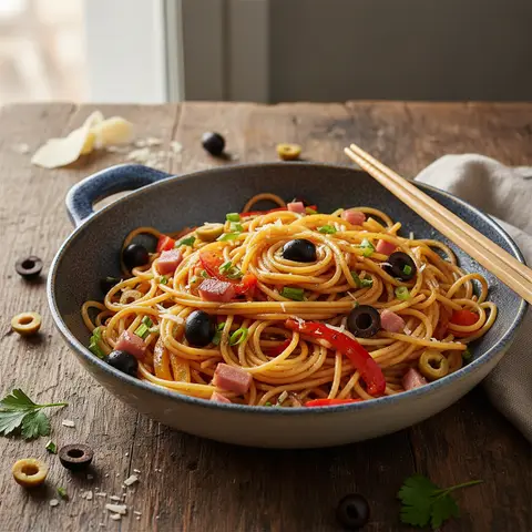Spaghettis Sautés au Wok