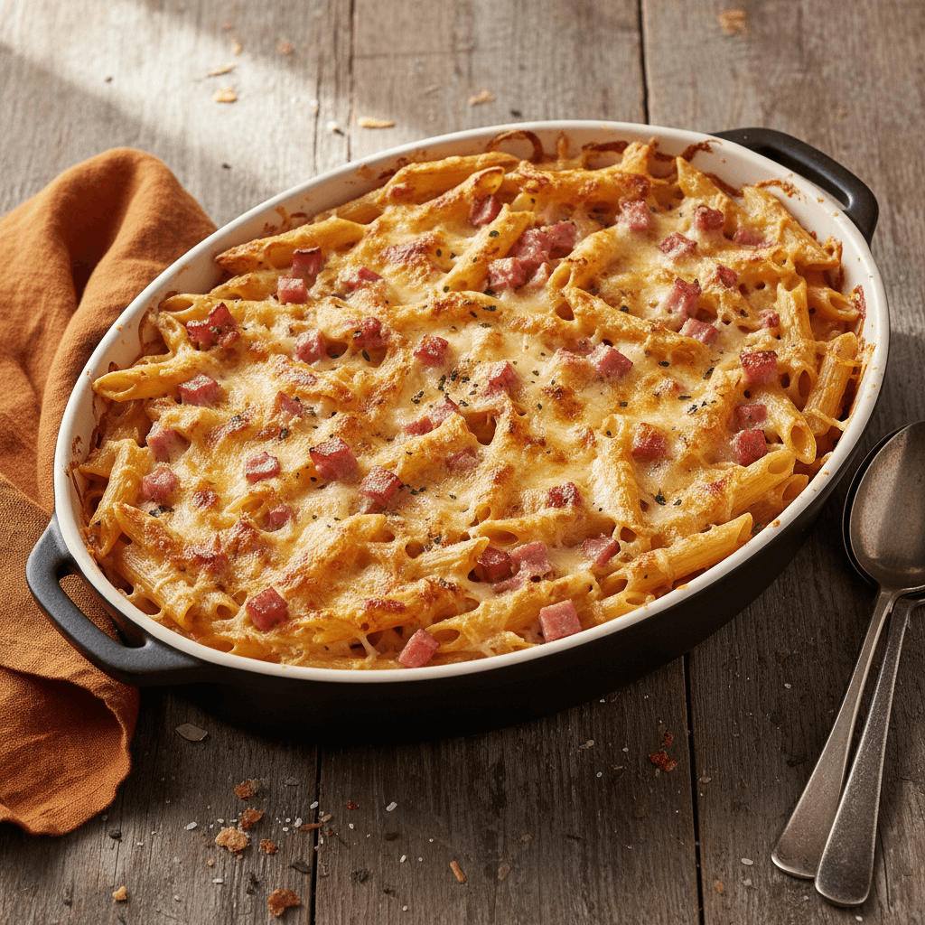 Three-Cheese Penne Gratin