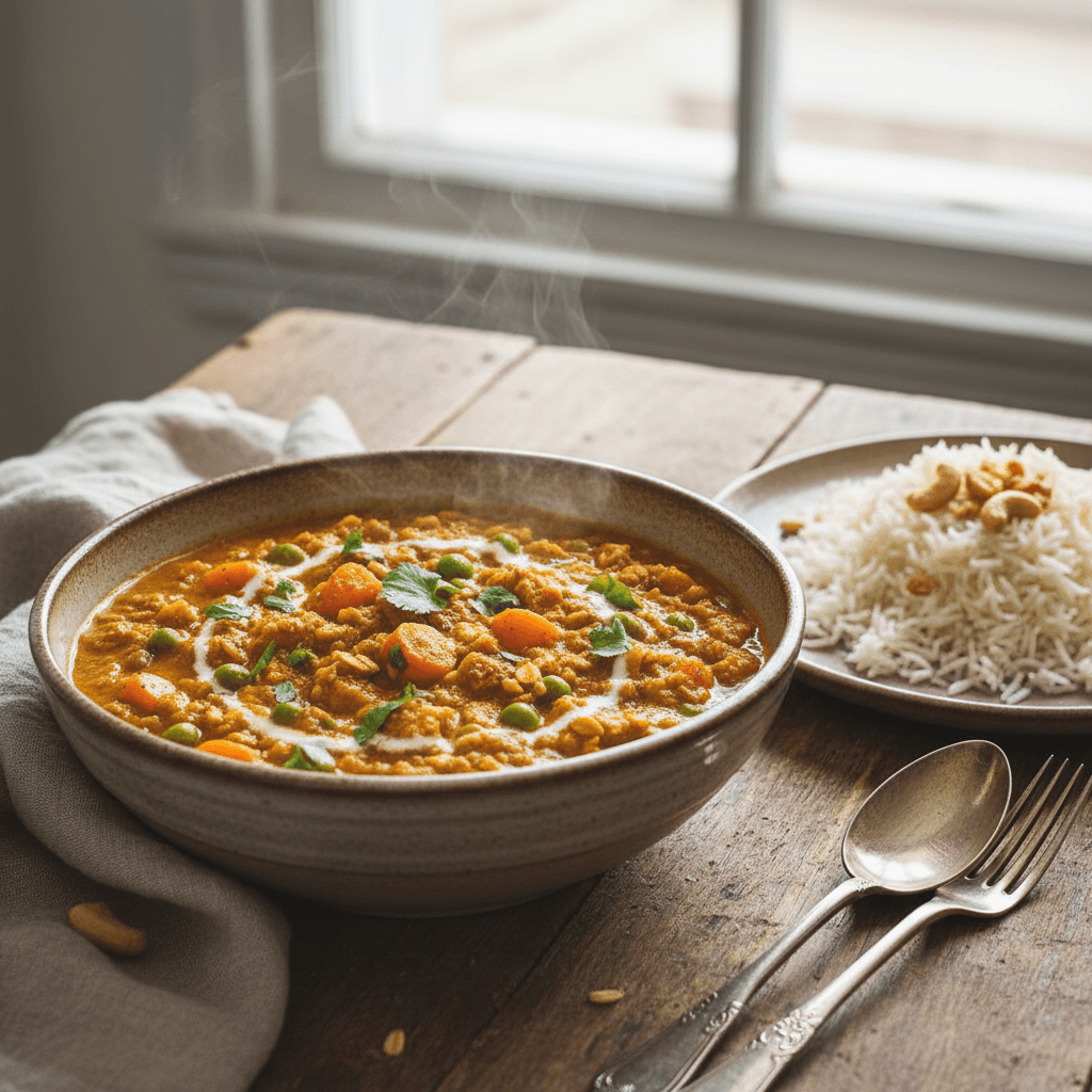 Vegetarian Curry with Carrots and Oats
