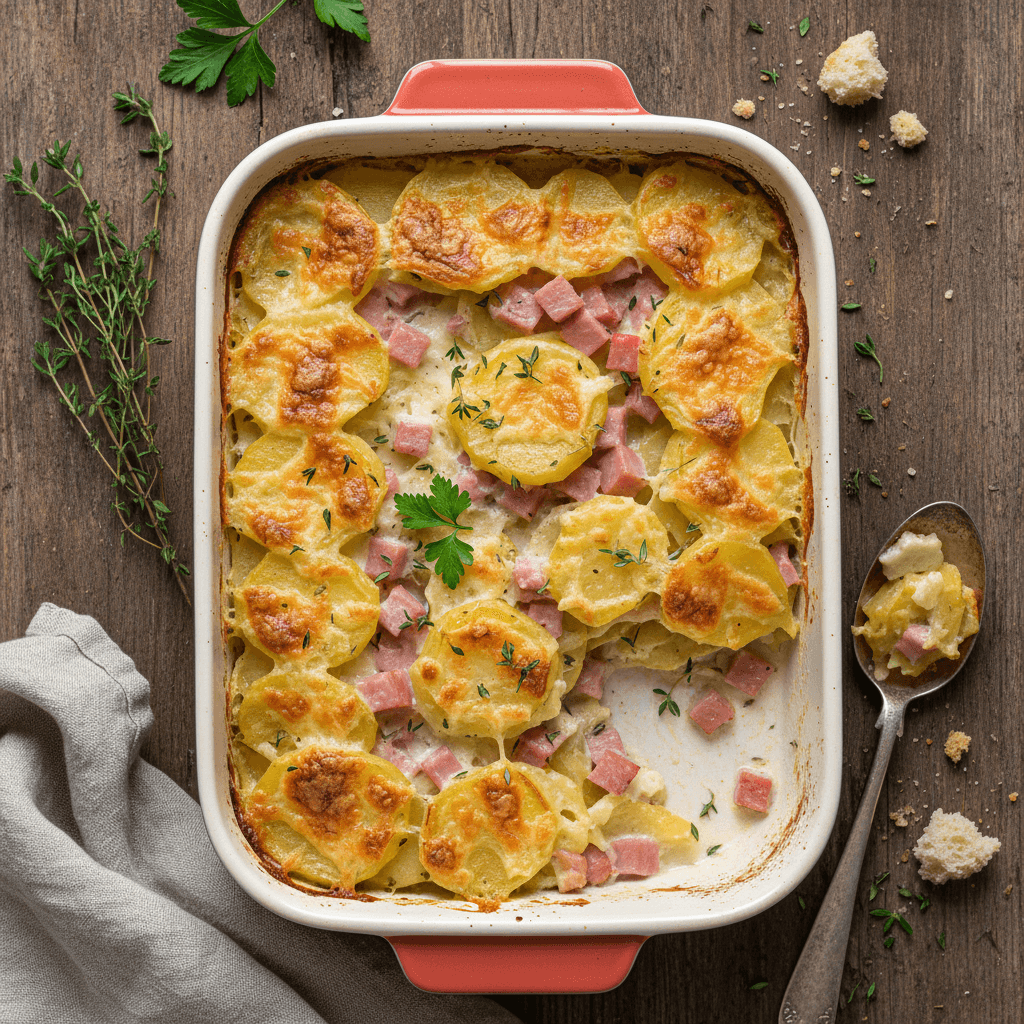 Kartoffel-Schinken-Gratin