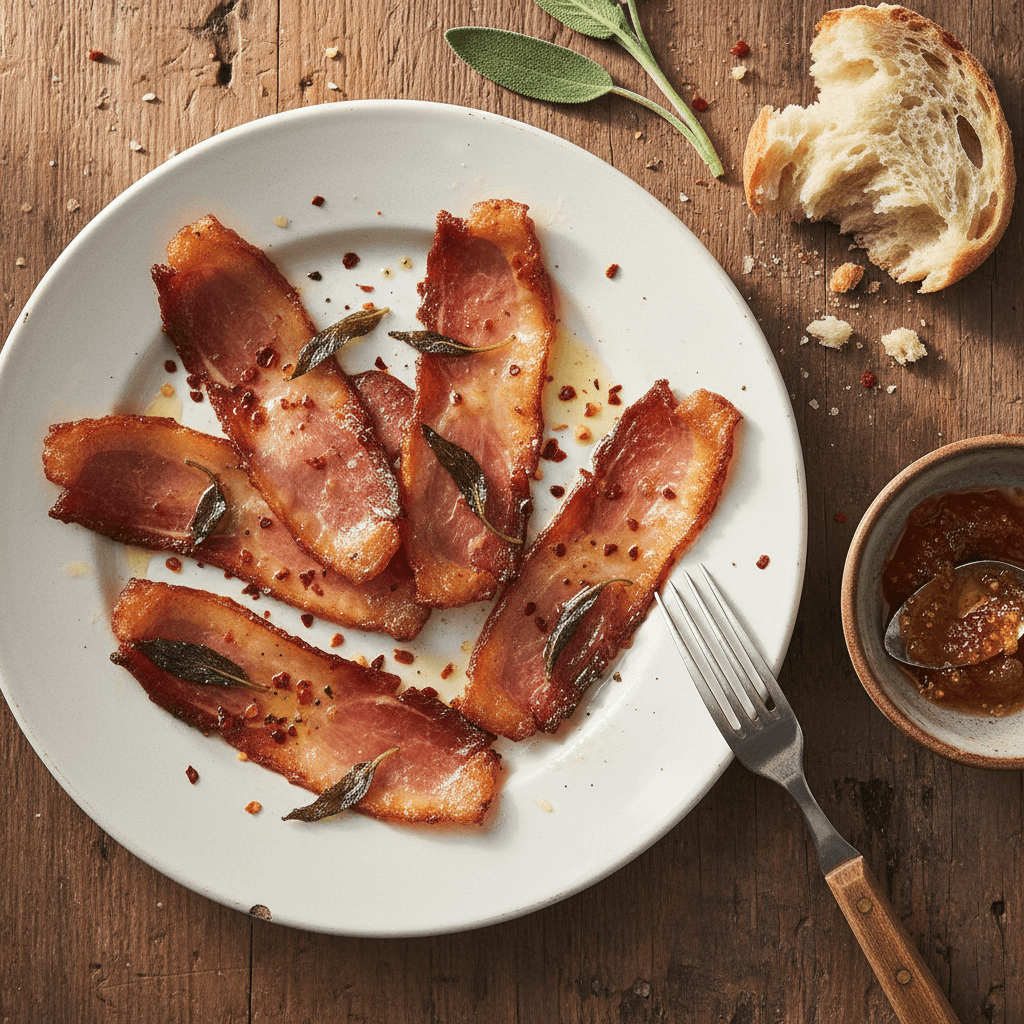 Knuspriger Schinken aus der Pfanne